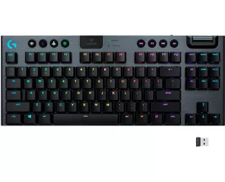 Клавіатура бездротова Logitech G915 Gaming TKL Tenkeyless LIGHTSPEED RGB GL CLICKY Black (920-009537)