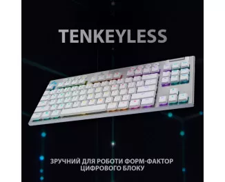 Бездротова клавіатура Logitech G915 Gaming TKL Tenkeyless LightSpeed Wireless RGB Mechanical White (920-009664)