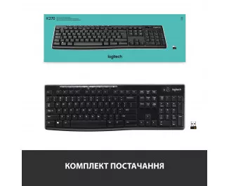 Клавіатура бездротова Logitech K270 Black (920-003738)