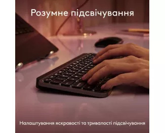 Клавиатура беспроводная Logitech MX Keys Mini For Mac Space Gray (920-012652)