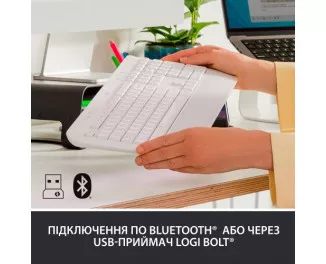 Клавиатура беспроводная Logitech Signature K650 For Business UA USB/Bluetooth Off-White (920-010977)