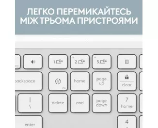 Клавіатура бездротова Logitech Signature Slim Wireless K950 Off White (920-012466)