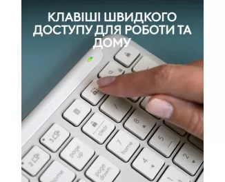 Клавіатура бездротова Logitech Signature Slim Wireless K950 Off White (920-012466)