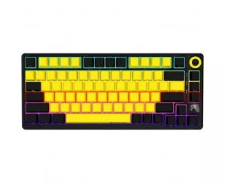 Клавиатура беспроводная Lorgar KBP7075W Pro Black-Yellow (LRG-KBP7075W-YL-US)
