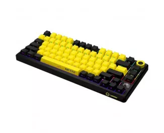 Клавиатура беспроводная Lorgar KBP7075W Pro Black-Yellow (LRG-KBP7075W-YL-US)