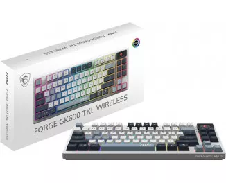 Клавиатура беспроводная MSI FORGE GK600 TKL WIRELESS SKY (S11-43UAP01-HH9)