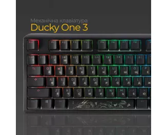 Клавіатура Ducky One 3 Cherry MX Blue RGB UA USB Black (DKON2108ST-CUAPXCLAWSC1)