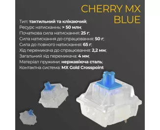 Клавіатура Ducky One 3 Cherry MX Blue RGB UA USB White (DKON2108ST-CUAPXPWWWSC1)
