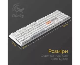 Клавіатура Ducky One 3 Cherry MX Brown RGB UA USB White (DKON2108ST-BUAPXPWWWSC1)