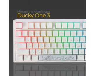 Клавіатура Ducky One 3 Cherry MX Brown RGB UA USB White (DKON2108ST-BUAPXPWWWSC1)