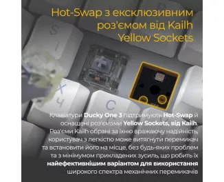 Клавиатура Ducky One 3 Cherry MX Red RGB UA USB White (DKON2108ST-RUAPXPWWWSC1)