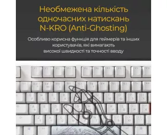 Клавиатура Ducky One 3 Cherry MX Red RGB UA USB White (DKON2108ST-RUAPXPWWWSC1)