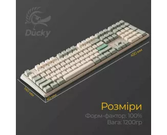 Клавіатура Ducky One 3 Cherry MX Red UA USB Cream (DKON2108-RUAPXМAEGGC1)
