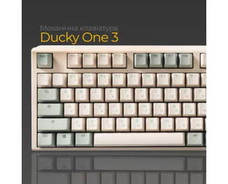 Клавіатура Ducky One 3 Cherry MX Red UA USB Cream (DKON2108-RUAPXМAEGGC1)
