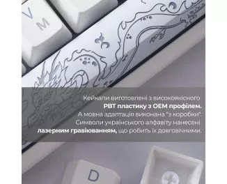 Клавіатура Ducky One 3 Mini Cherry MX Red RGB UA USB White (DKON2161ST-RUAPXPWWWSC1)