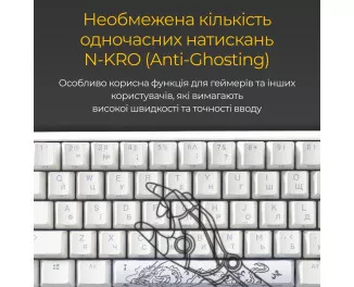 Клавіатура Ducky One 3 Mini Cherry MX Red RGB UA USB White (DKON2161ST-RUAPXPWWWSC1)