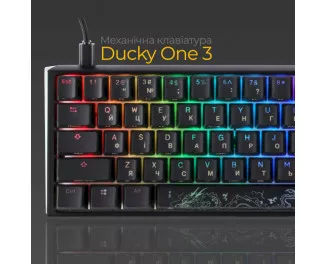Клавиатура Ducky One 3 Mini Cherry MX Silent Red RGB UA USB Black (DKON2161ST-SUAPXCLAWSC1)