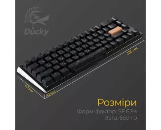 Клавіатура Ducky One 3 SF Cherry MX Red RGB UA USB Black (DKON2167ST-RUAPXCLAWSC1)
