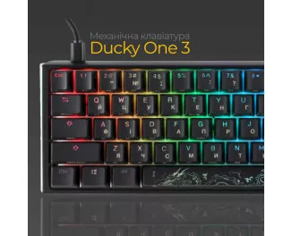 Клавіатура Ducky One 3 SF Cherry MX Red RGB UA USB Black (DKON2167ST-RUAPXCLAWSC1)