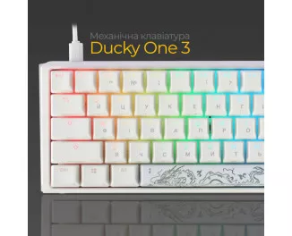 Клавиатура Ducky One 3 SF Cherry MX Red RGB UA USB White (DKON2167ST-RUAPXPWWWSC1)