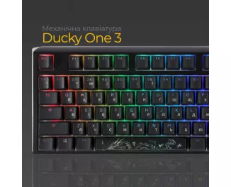 Клавиатура Ducky One 3 TKL Cherry MX Blue RGB UA USB Black (DKON2187ST-CUAPXCLAWSC1)