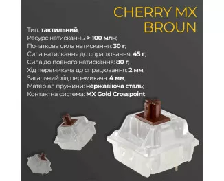 Клавіатура Ducky One 3 TKL Cherry MX Brown RGB UA USB White (DKON2187ST-BUAPXPWWWSC1)