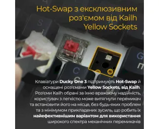 Клавіатура Ducky One 3 TKL Cherry MX Red RGB UA USB Black (DKON2187ST-RUAPXCLAWSC1)