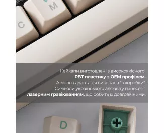 Клавіатура Ducky One 3 TKL Cherry MX Red UA USB Cream (DKON2187-RUAPXМAEGGC1)