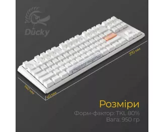 Клавиатура Ducky One 3 TKL Cherry MX Speed Silver RGB UA USB White (DKON2187ST-PUAPXPWWWSC1)