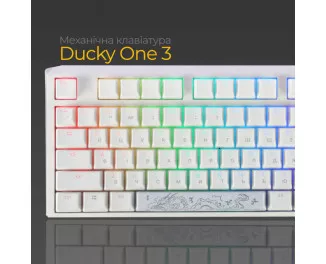 Клавиатура Ducky One 3 TKL Cherry MX Speed Silver RGB UA USB White (DKON2187ST-PUAPXPWWWSC1)