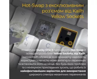 Клавиатура Ducky One 3 TKL Cherry MX Speed Silver RGB UA USB White (DKON2187ST-PUAPXPWWWSC1)