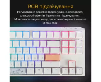 Клавиатура Ducky One 3 TKL Cherry MX Speed Silver RGB UA USB White (DKON2187ST-PUAPXPWWWSC1)