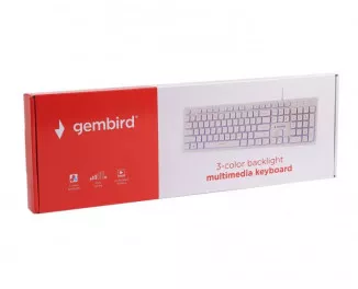 Клавиатура Gembird KB-UML3-01-W-UA White USB UKR