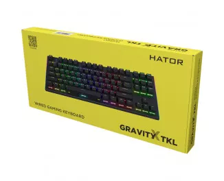 Клавиатура Hator Gravity X TKL Orange USB Black (HTK550UA)