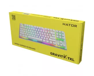 Клавиатура Hator Gravity X TKL Orange USB White (HTK551UA)