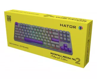 Клавіатура Hator Rockfall 2 Autograph Edition Mecha TKL Aurum Choco USB Titanium (HTK-526)