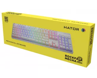 Клавиатура Hator Rockfall 2 Mecha Orange USB White (HTK-711)