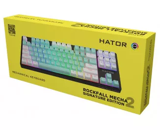 Клавіатура Hator Rockfall 2 Mecha Signature Edition USB Black/Mint/White (HTK-520-BMW)