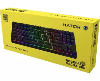 Клавиатура Hator Rockfall 2 Mecha TKL Orange USB Black (HTK-520)