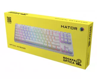 Клавиатура Hator Rockfall 2 Optica TKL Black USB White (HTK-731)
