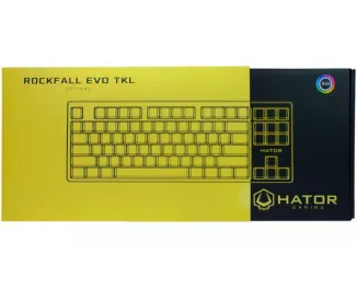 Клавіатура Hator Rockfall EVO TKL Optical White (HTK-631)