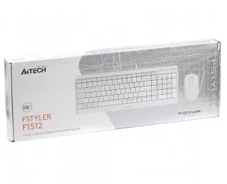 Клавиатура и мышь A4Tech F1512 White USB