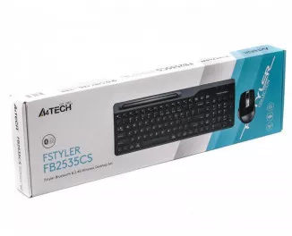 Клавиатура и мышь беспроводная A4Tech FB2535CS Smoky Grey USB