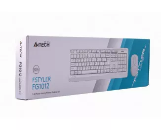 Клавіатура та миша бездротова A4Tech FG1012 White USB