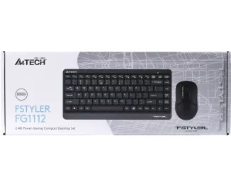 Клавиатура и мышь беспроводная A4Tech FG1112 Black USB