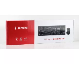 Клавиатура и мышь беспроводная Gembird KBS-WM-03-UA Black USB