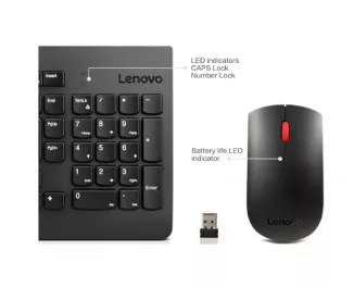 Клавіатура та миша бездротова Lenovo 510 Combo Wireless UA Black (GX31D64836)