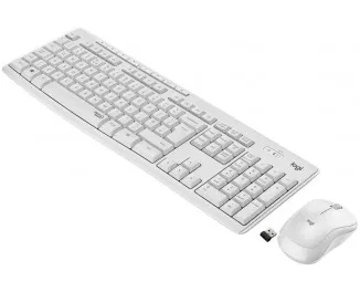 Клавиатура и мышь беспроводная Logitech MK295 Silent Combo White USB (920-009824)