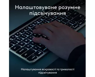 Клавіатура та миша бездротова Logitech MX Keys S Combo for Mac Space Gray (920-012845)