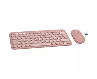 Клавиатура и мышь беспроводная Logitech Pebble 2 Combo Rose Wireless (920-012241)